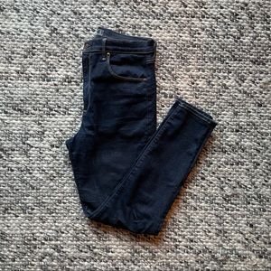 Abercrombie dark wash skinny high rise jeans